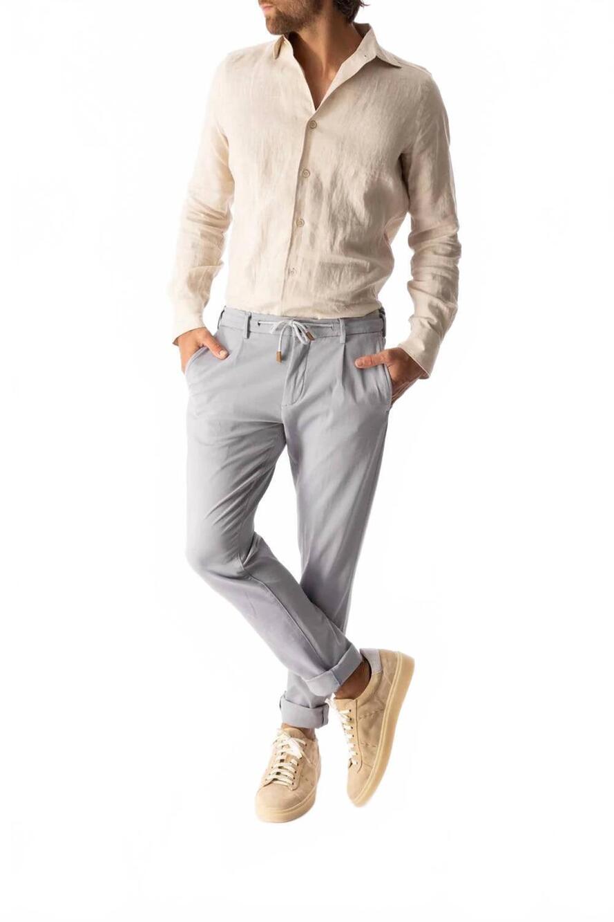 NEW ELEVENTY linen long sleeve shirt in sand
